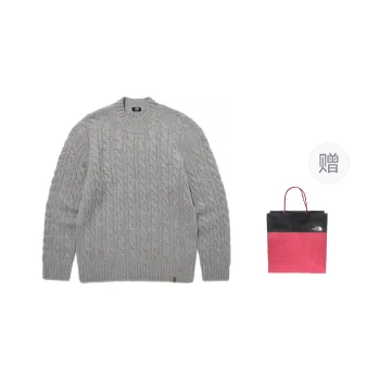 THE NORTH FACE Sweater Unisex Gray Shopping Bag Included