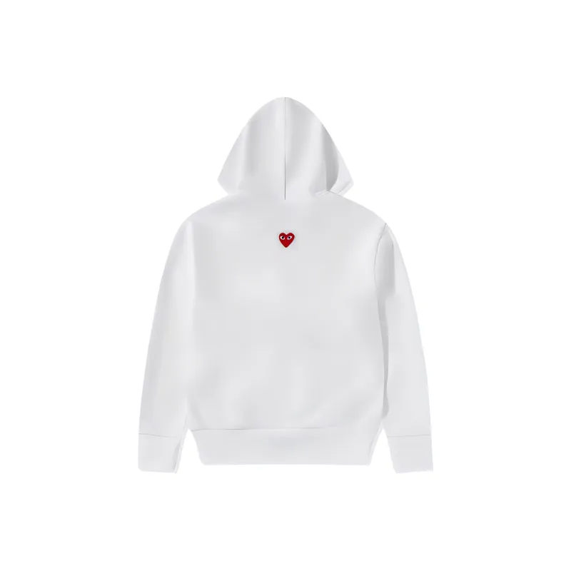 CDG Play Sweatshirts Unisex White-1