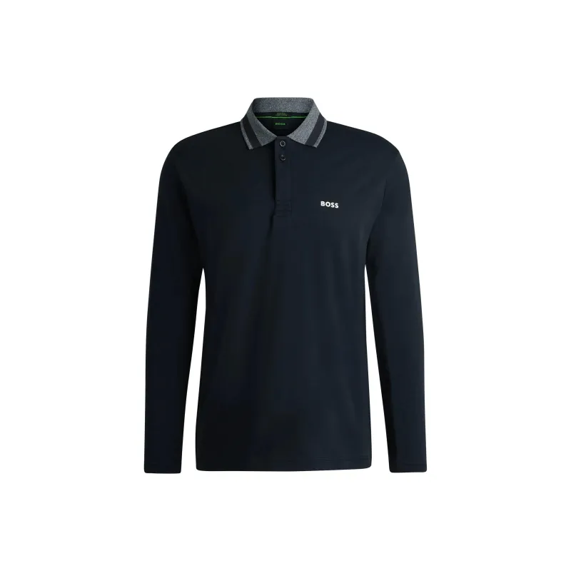 HUGO BOSS Logo Print Long sleeves Polo Shirt-0
