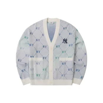 MLB New York Yankees Gradation Dia Monogram Knitwear Unisex Cream