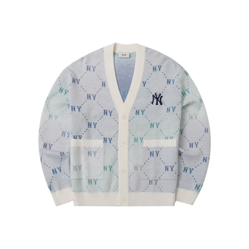 MLB New York Yankees Gradation Dia Monogram Knitwear Unisex Cream-0