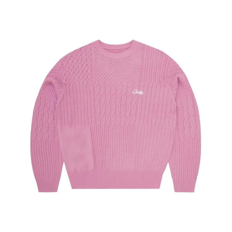 Corteiz Paneled Multi Knit Sweater-0