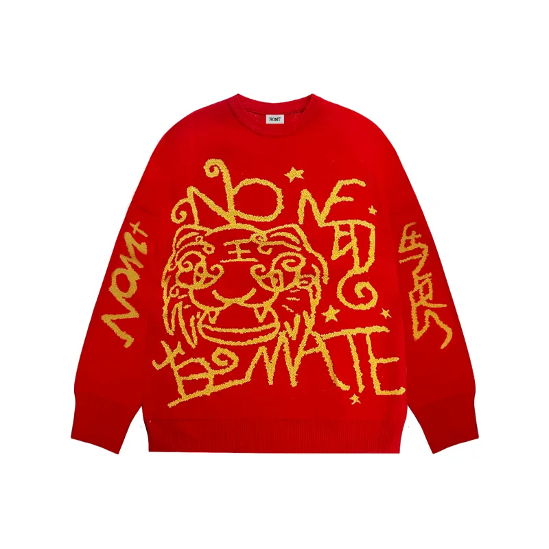 NOMT Sweaters Unisex Red-0