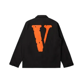 VLONE Big Logo Series Jackets Unisex Black Orange