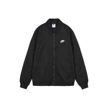 Nike Logo Stand Collar Long Sleeves Jacket Black