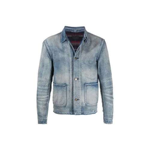 SAINT LAURENT FW21 Jackets Coats Men's Blue