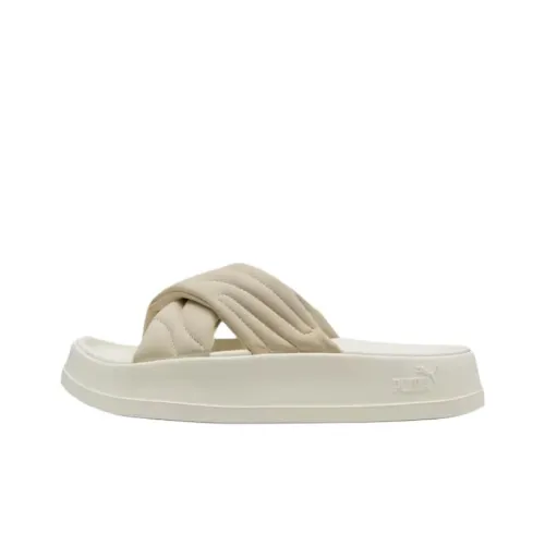 PUMA Slip Resistant Abrasion Resistant Slide Slippers Women's Beige