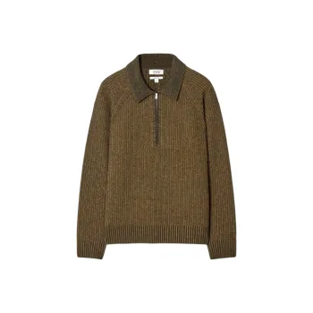COS Sweater Men's Dark Brown/Yellow