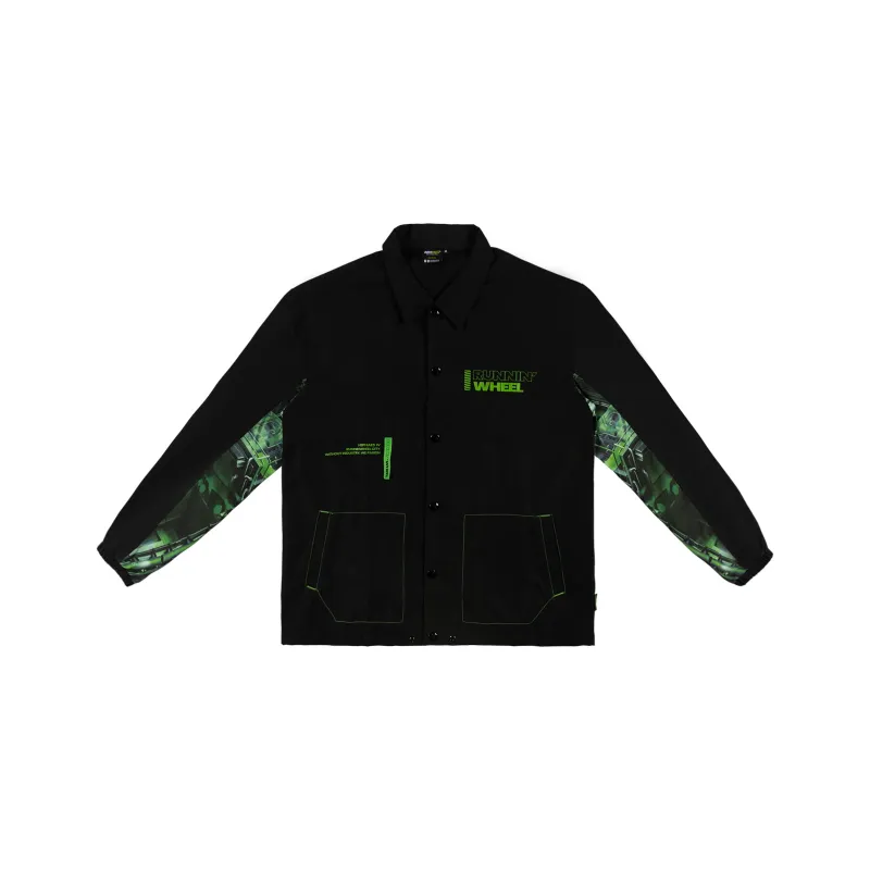 RUNNINWHEEL Loose Fit Thin Jacket Unisex Black-0
