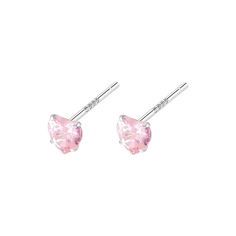 Rhymes S999 Fine Silver Stud Earrings Women's-0