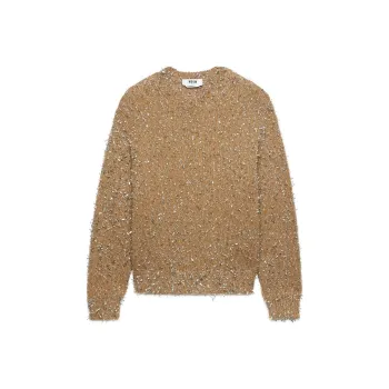 MSGM Metallic Detailing Crew Neck Jumper