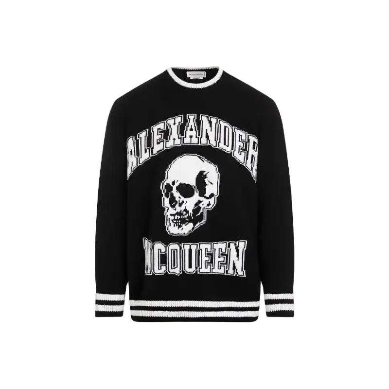 Alexander McQueen Skull Intarsia Knit Pullover-0