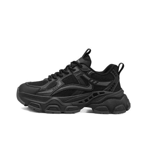 AD Breathable Height Increasing Abrasion Resistant Low Top Chunky Sneakers Men's