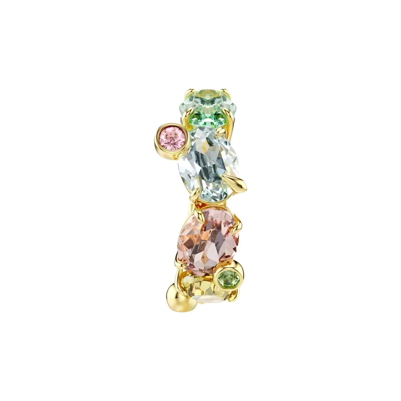 Swarovski Crystal, Gold Plated Clip On Earrings Unisex Multicolor-3