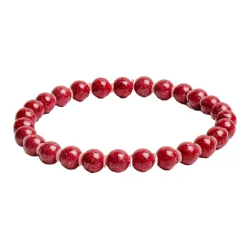 With The Heart Of The Jade Reconstructed Cinnabar Bracelets Unisex