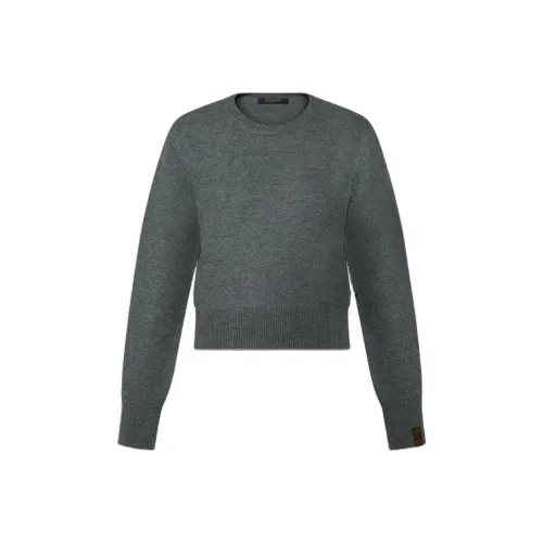 LOUIS VUITTON Wool-Cashmere Pullover Knitwear Unisex Gray