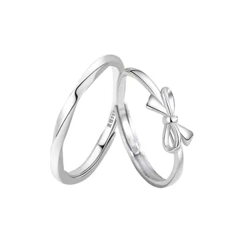 MGS 999 Silver Ring Forever Love Intertwined Love Pursuing Love With Elegance Refined Luxury Students Unisex