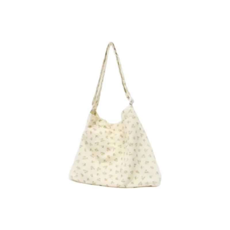 Three Blessings Fabric Shoulder Bag Medium Size Women's Multicolor-1