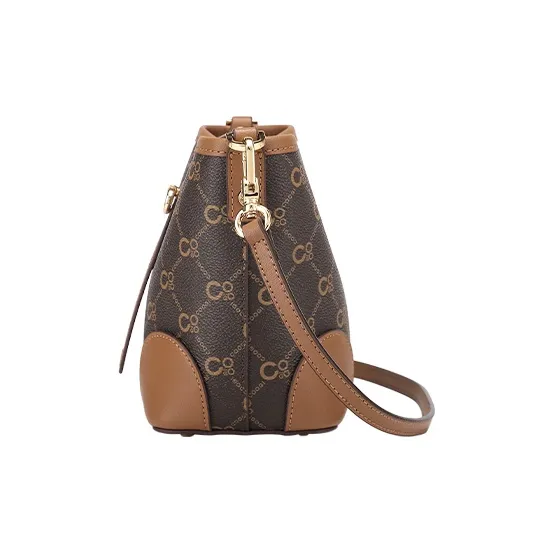 COOGI Synthetic Leather Shoulder Bag Tubas Women's Coffee-2