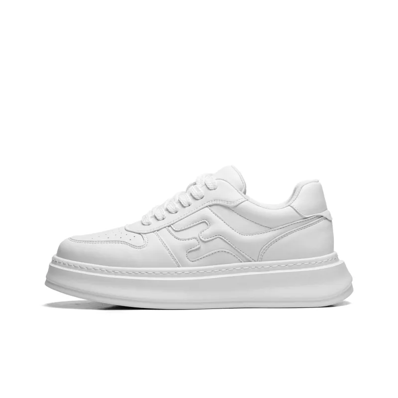 Meixi Breathable Height Increase Low Top Skateboard Shoes Men's Black-4