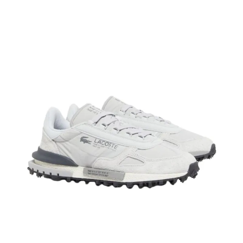 LACOSTE Anti Slip Wear Resistant Low Top Casual Shoes Men's Gray-2