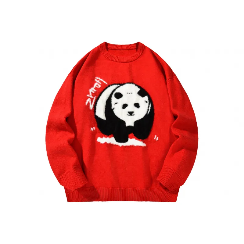 ZMOH Knitted Fabric Sweater Unisex-0