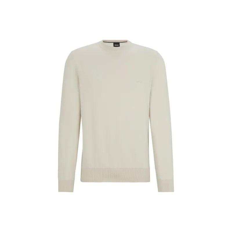 HUGO BOSS Logo Embroidered Crewneck Jumper-0