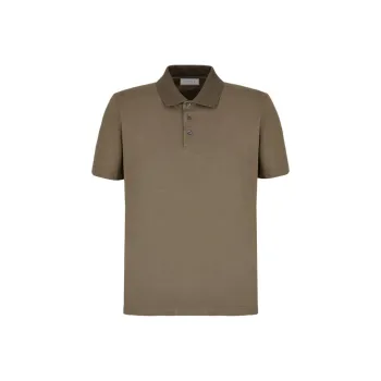 CANALI SS24 Polo Shirt Men's Beige Brown