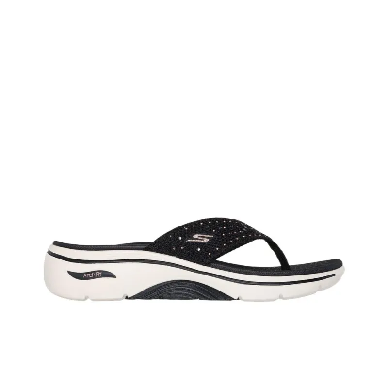 Skechers GO Walk Arch Fit 2.0 Abrasion Resistant Flip Flops Women's Black-1