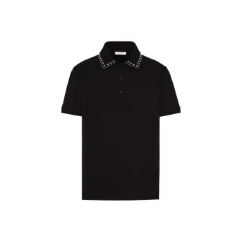 Valentino SS24 Polo Shirt Men's Black