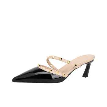 YAFEI XUANYU Rubber Sole Stud Closed Toe Slippers Women's