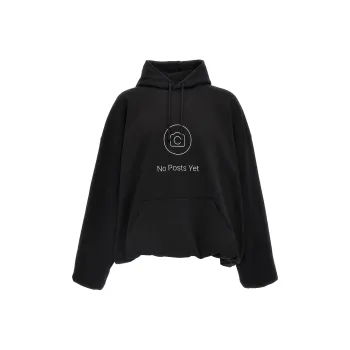 Vetements No Posts Cropped Boxy Hoodie