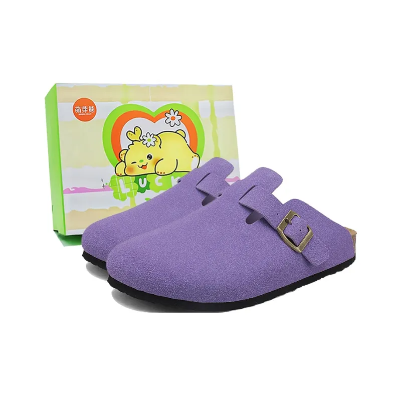 Budding Bear Cork Sole Quiet Odor Resistant Abrasion Resistant Slip Resistant Closed Toe Slippers Unisex-42