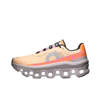 On Cloudmonster Anti Slip Wear Resistant Low Top Racing Running Shoes Women's Gold