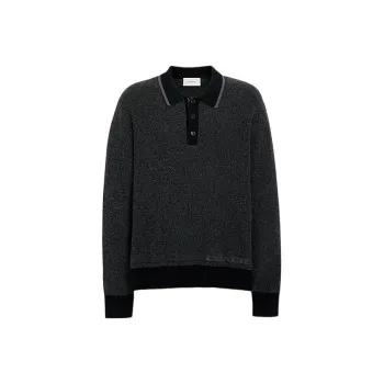COACH SS24 Knitwear Men's Charcoal Black