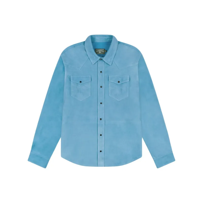 Denim Tears Suede Leather Western Shirt-0