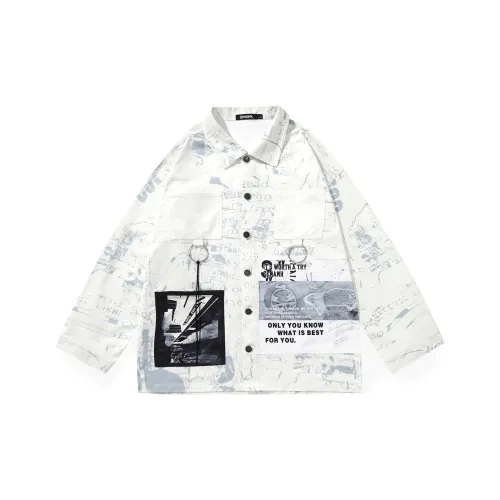 GENANX Jacket Fall Unisex White