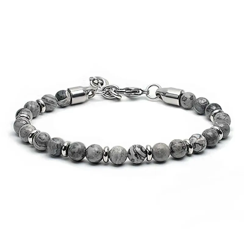 MUXIANG Map Stone Bracelets Unisex-0