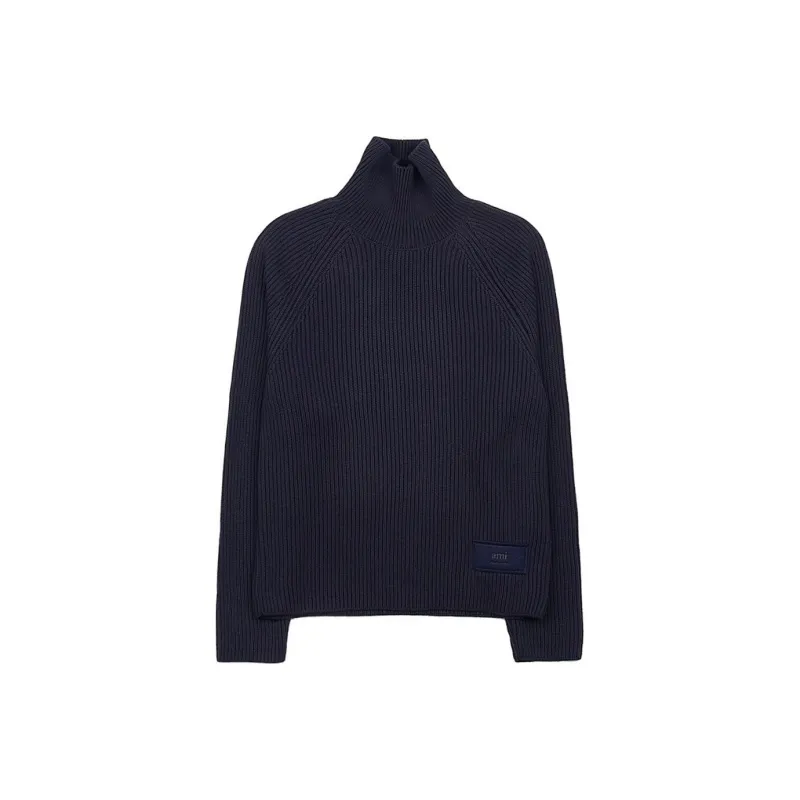 AMIPARIS Paris High Neck Ribbed Jumper-0