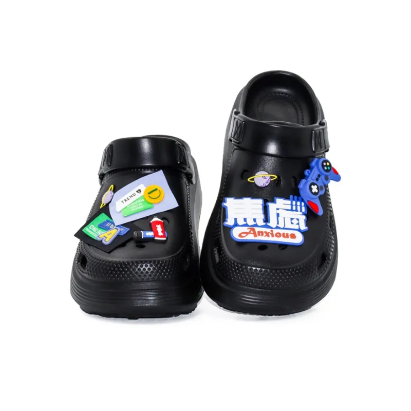 OUBT Creative Anxiety Self Healing, Game Console Clogs Unisex Black-2