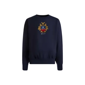 BALLY Logo embroidered Cotton Sweatshirt