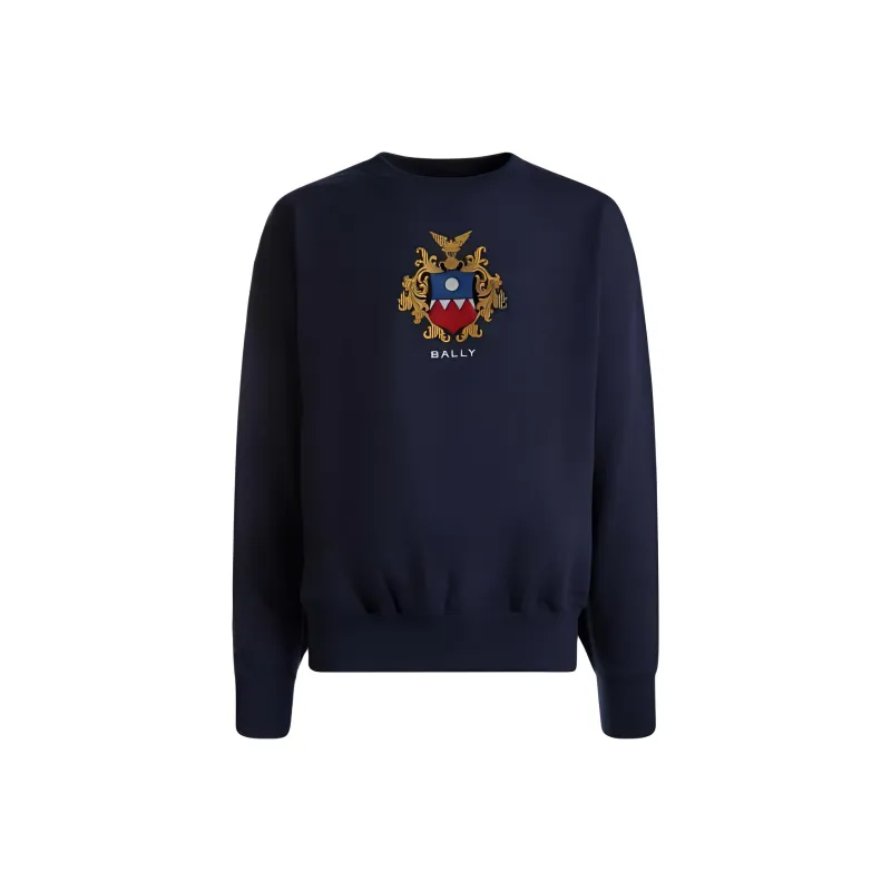 BALLY Logo embroidered Cotton Sweatshirt-0