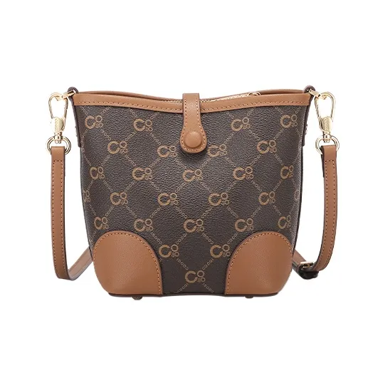 COOGI Synthetic Leather Shoulder Bag Tubas Women's Coffee-3