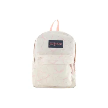 JanSport Polyester Backpack Medium Size Women's White & Pink