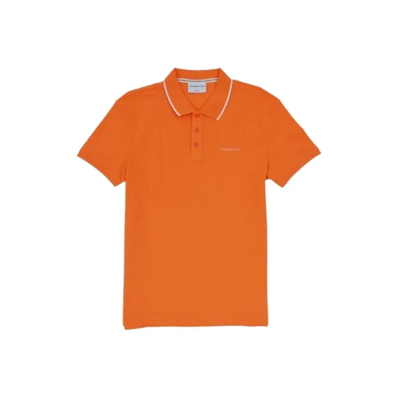 CALVIN KLEIN Polo Shirt Men's Orange-0