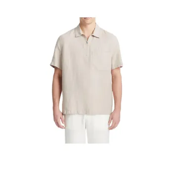 VINCE Polo Shirt Men Pumice White