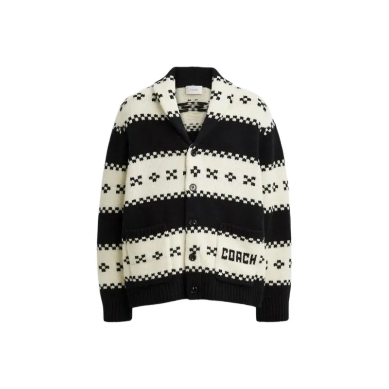 COACH FW24 Sweater Men's Black White-0