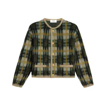 CELINE Cardigan Jacket In Brushed Mohair