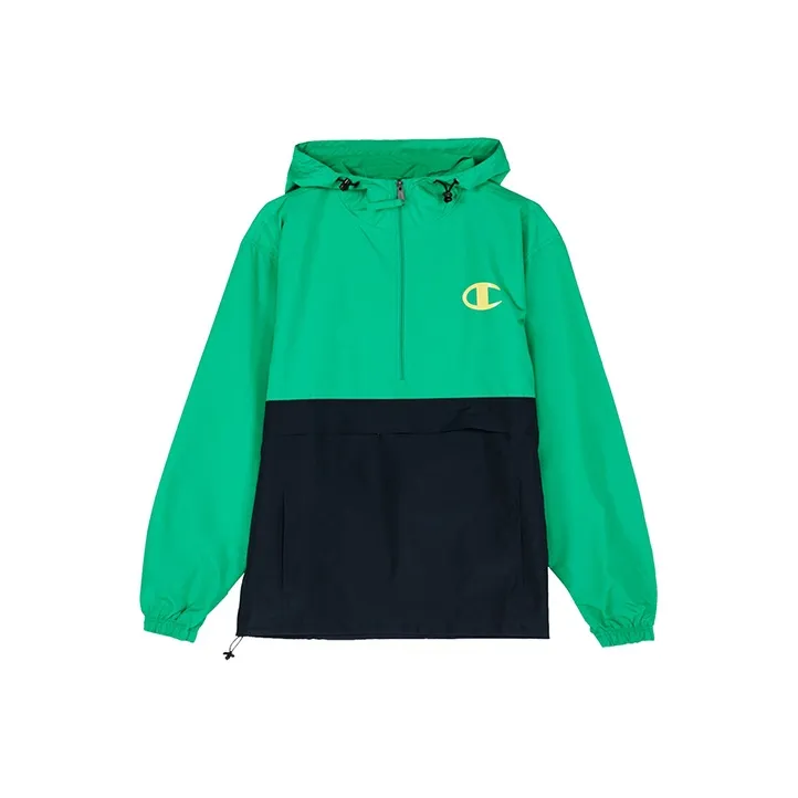 Champion Jacket US Version Unisex Green/Navy Blue-0