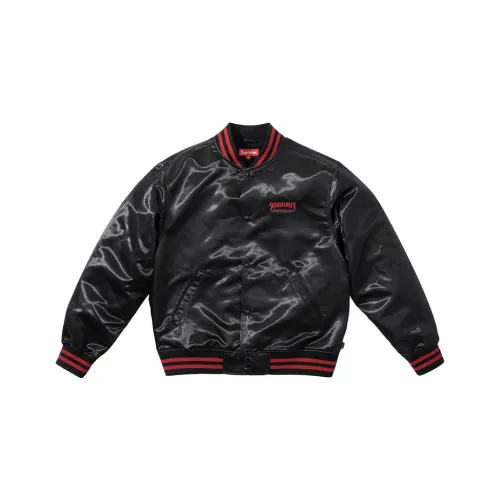 Supreme Thrasher Satin Varsity Jacket